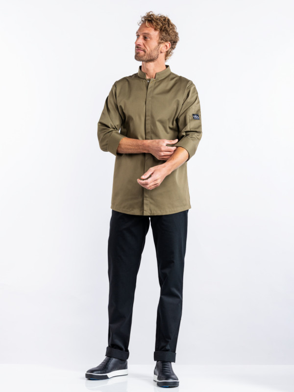 Veste de cuisine manches longues olive XXXL Sabor Chaud Devant