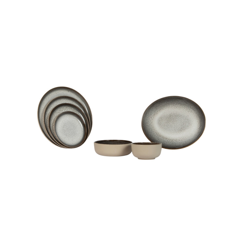 Assiette coupe plate ovale porcelaine Ø 32 cm Silver Moon Accolade