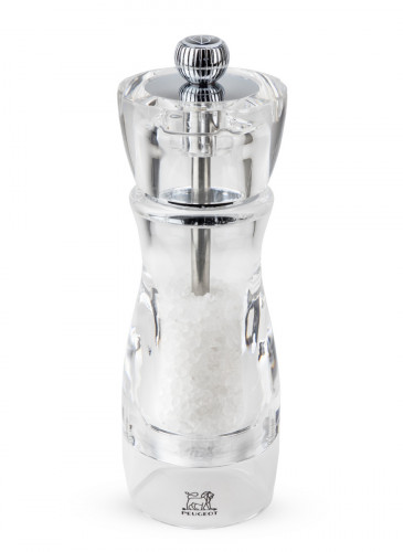Moulin à sel droit transparent 16 cm Vittel Peugeot Saveurs