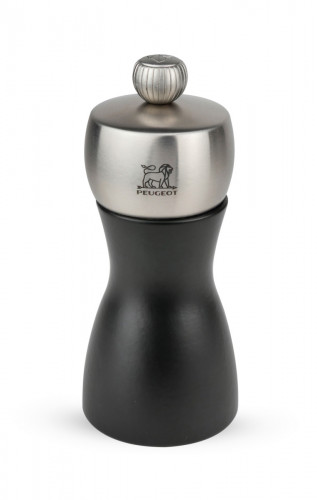 Moulin à sel droit noir 12 cm Fidji Peugeot Saveurs