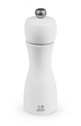 Moulin à sel droit blanc 15 cm Tahiti Peugeot Saveurs